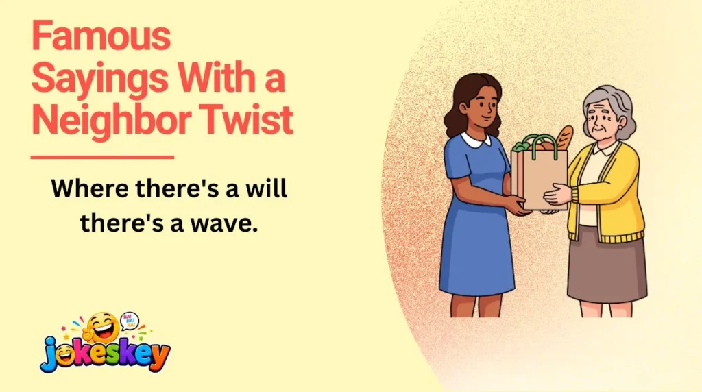 Famous Sayings With a Neighbor Twist