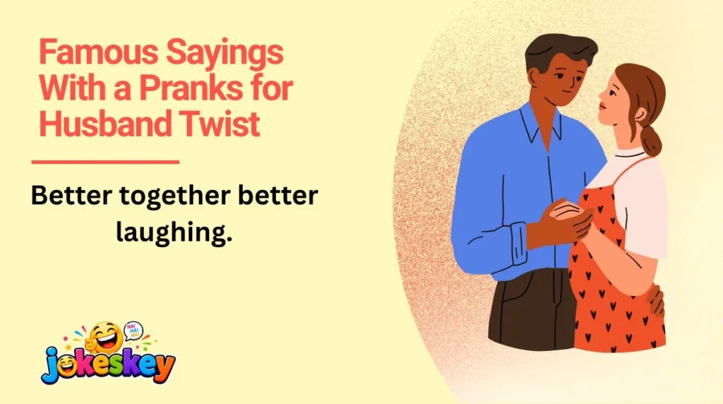 Famous Sayings With a Pranks for Husband Twist
