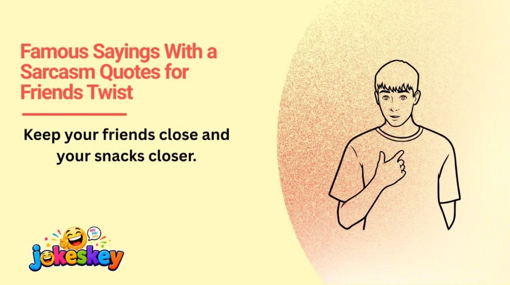 Famous Sayings With a Sarcasm Quotes for Friends Twist