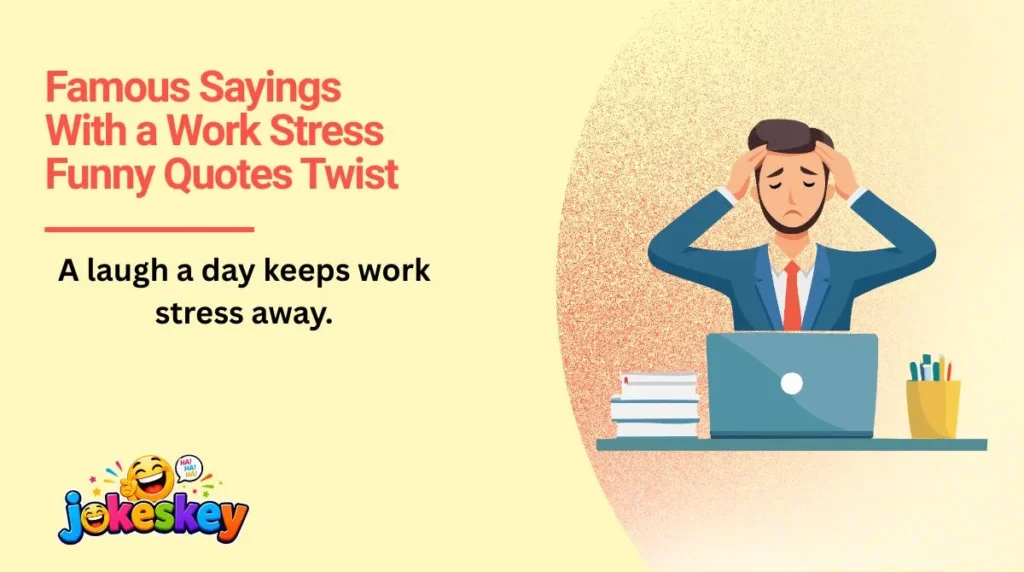 Famous Sayings With a Work Stress Funny Quotes Twist