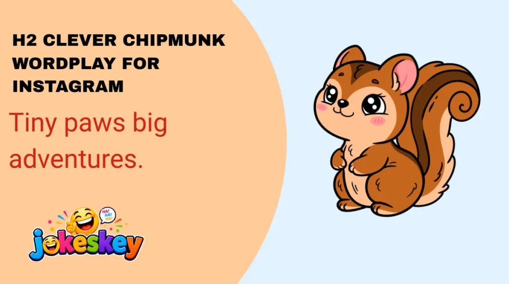 H2 Clever Chipmunk Wordplay for Instagram