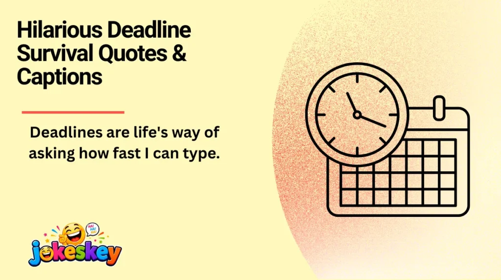 Hilarious Deadline Survival Quotes & Captions