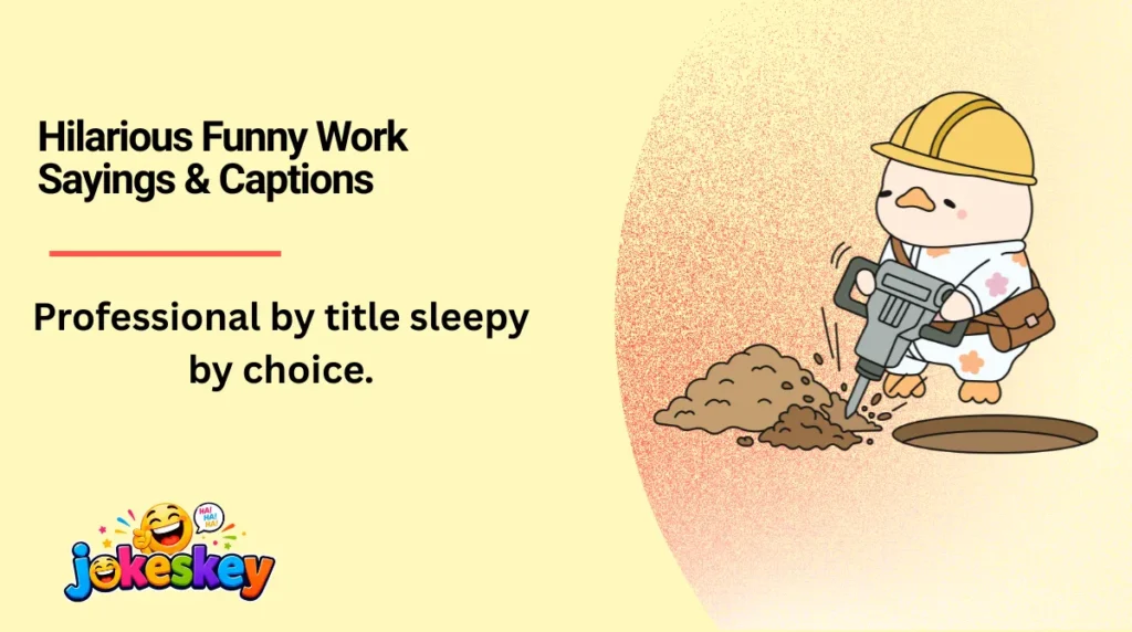 Hilarious Funny Work Sayings & Captions 