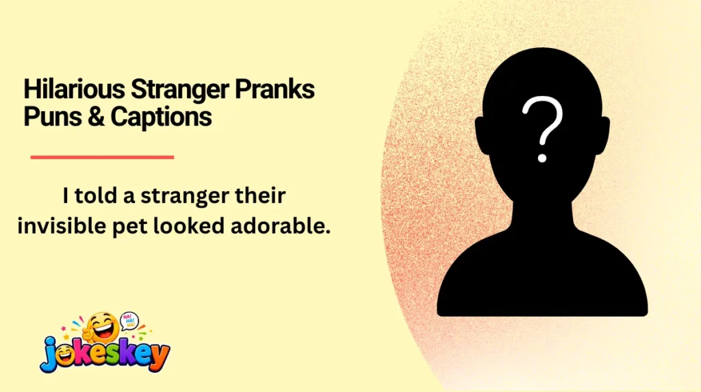 Hilarious Stranger Pranks Puns & Captions